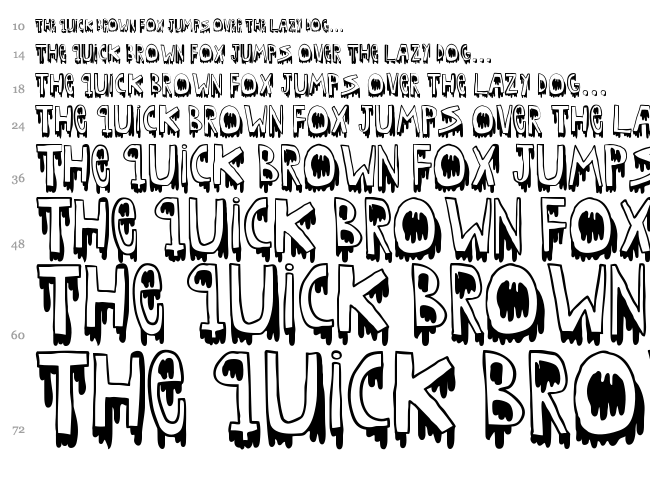 Kid nightmare font waterfall